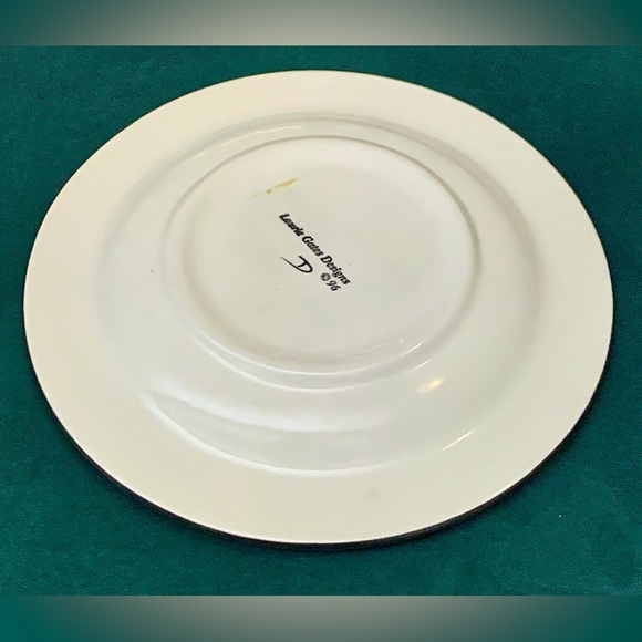 1996 Vintage Laurie Gates Safari Animal Print Giraffe Salad Plate - Picture 10 of 13